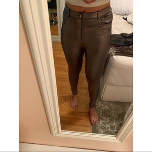 $10 - Bundle Dark Gray Metallic Skin Tight Legging